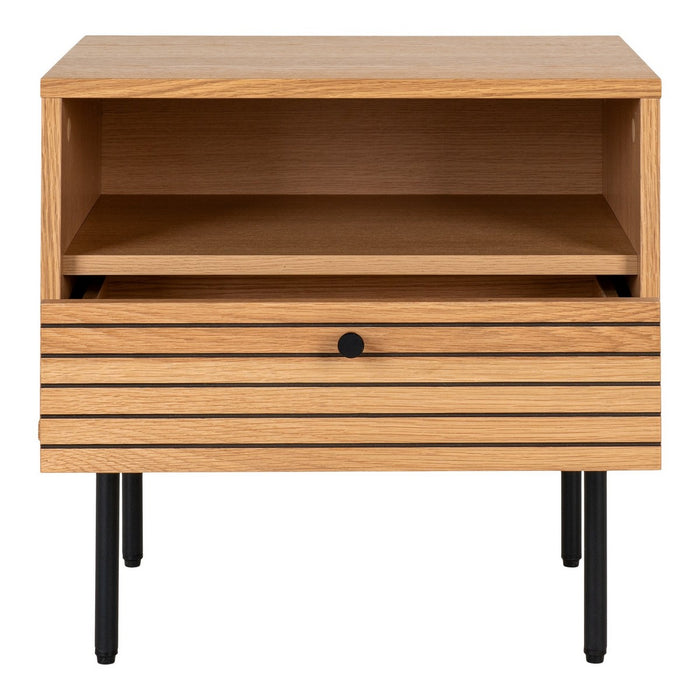 Comodino Kyoto, Marrone, Legno, 40x50x50 cm, Seven Design