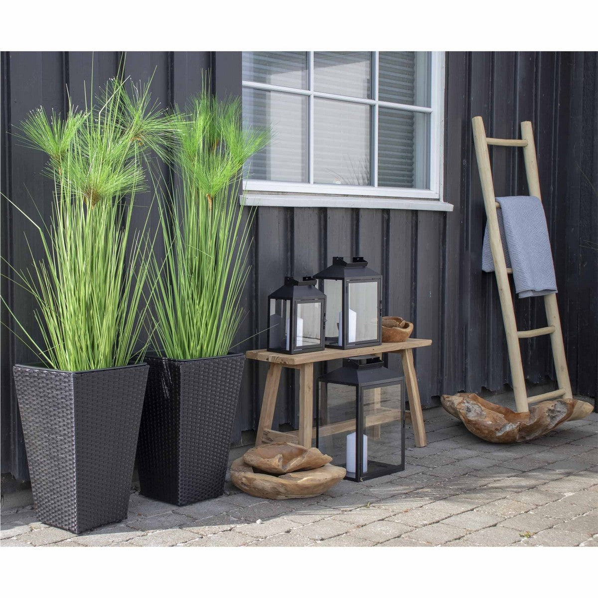 Scala Decorativa Porta Asciugamani Ladder, Marrone, Legno, 5x50x150 cm, Seven Design