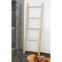 Scala Decorativa Porta Asciugamani Ladder, Marrone, Legno, 5x50x150 cm, Seven Design