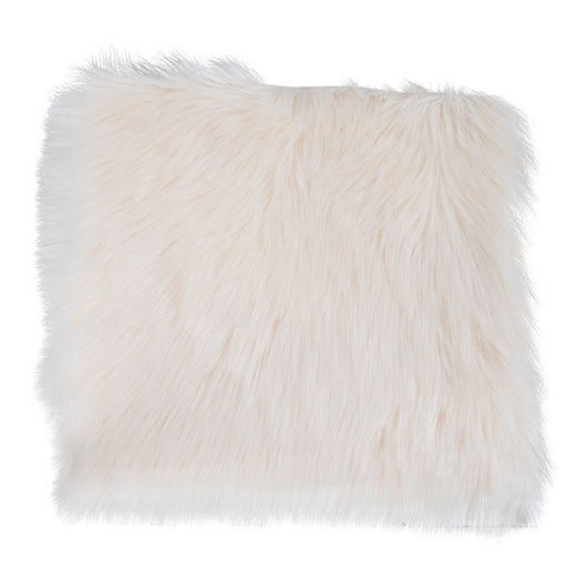 Pouf Lambskin, Bianco, Poliestere, 40x40x6,5 cm, Seven Design
