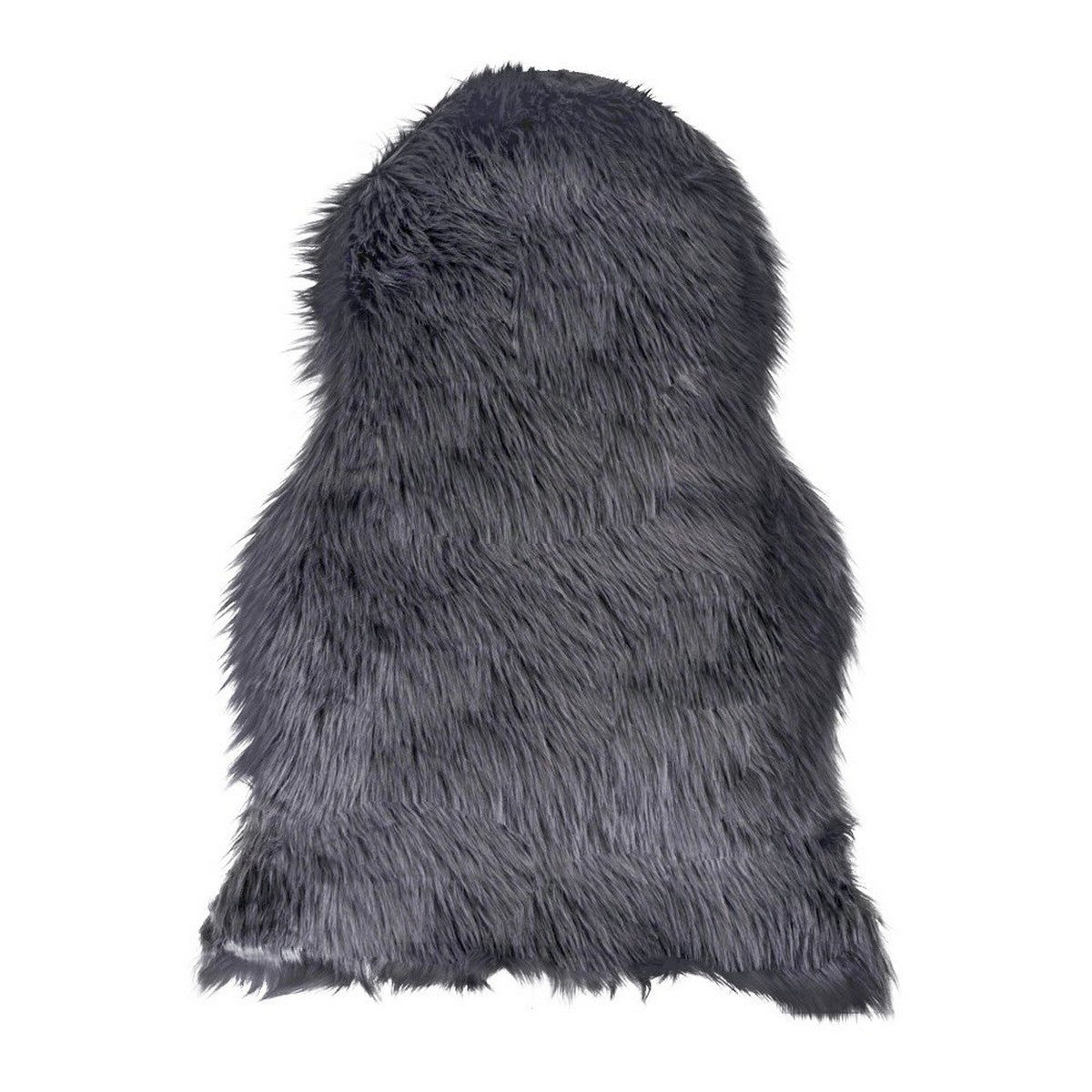 Tappeto Asimmetrico Lambskin, Grigio, Poliestere, 85x50x6,5 cm, Seven Design