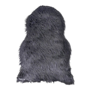 Tappeto Asimmetrico Lambskin, Grigio, Poliestere, 85x50x6,5 cm, Seven Design