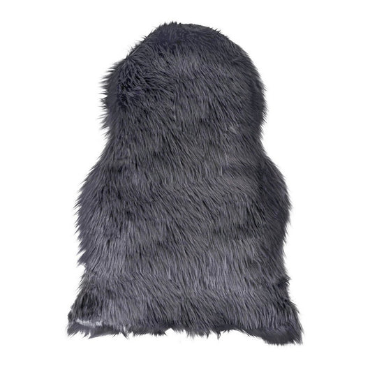 Tappeto Asimmetrico Lambskin, Grigio, Poliestere, 85x50x6,5 cm, Seven Design