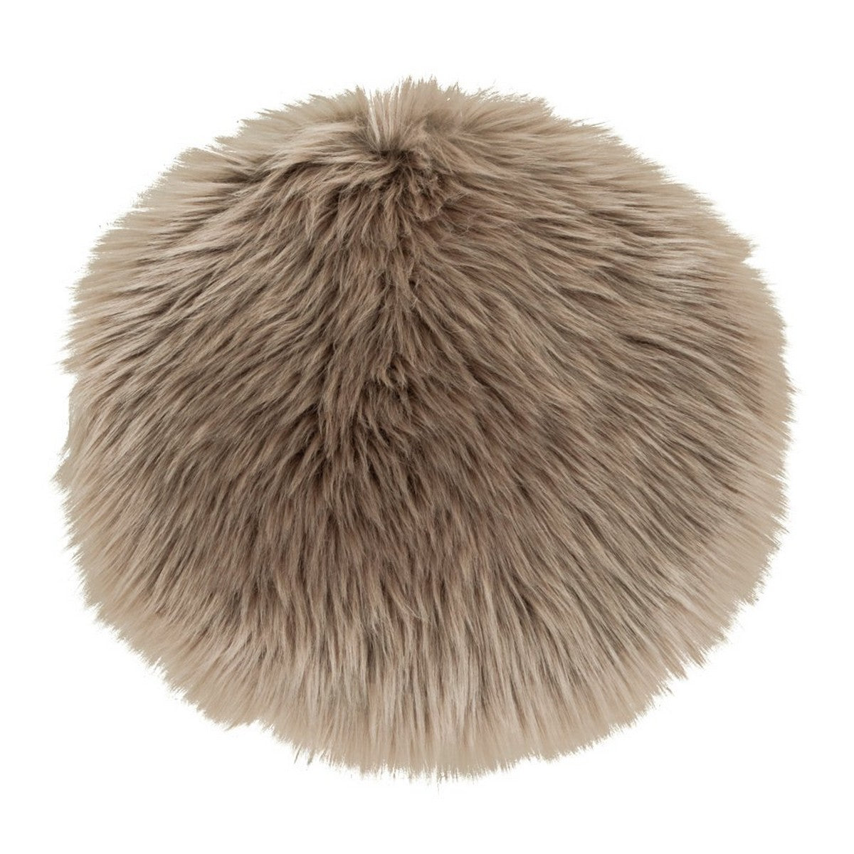 Pouf Lambskin, Marrone, Poliestere, 35x35x6,5 cm, Seven Design