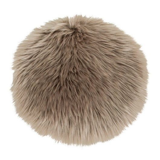 Pouf Lambskin, Marrone, Poliestere, 35x35x6,5 cm, Seven Design