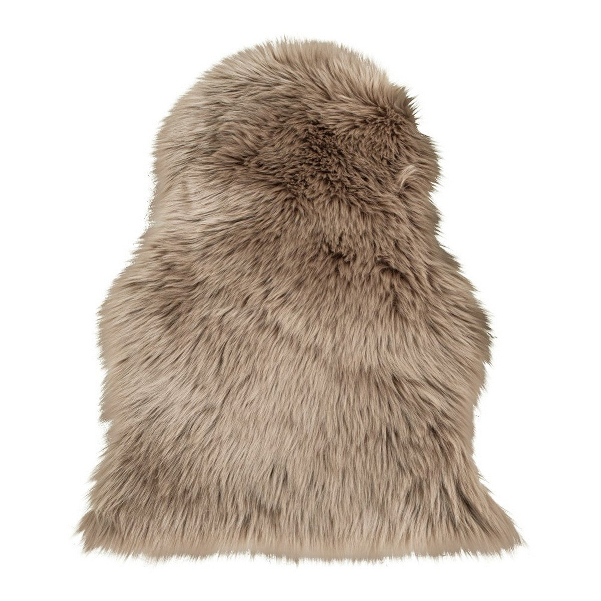 Tappeto Asimmetrico Lambskin, Marrone, Poliestere, 85x50x6,5 cm, Seven Design