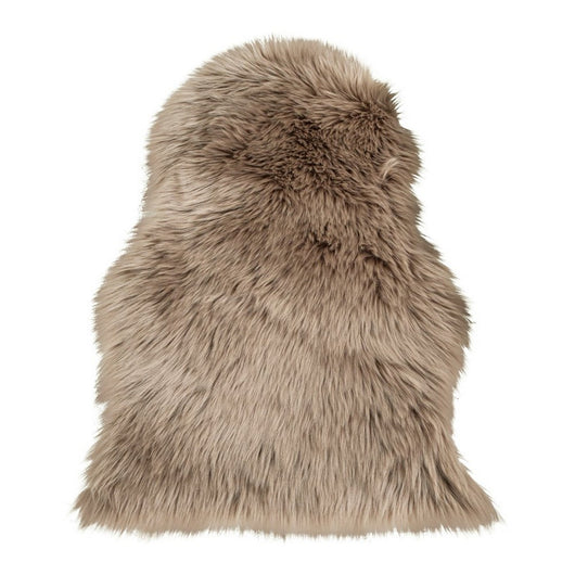 Tappeto Asimmetrico Lambskin, Marrone, Poliestere, 85x50x6,5 cm, Seven Design