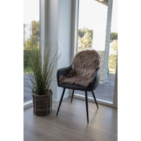 Tappeto Asimmetrico Lambskin, Marrone, Poliestere, 85x50x6,5 cm, Seven Design