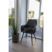 Pouf Lambskin, Marrone, Vera Pelle di Agnello, 35x35x5 cm, Seven Design