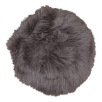 Pouf Lambskin 1, Marrone, Vera Pelle di Agnello, 35x35x5 cm, Seven Design
