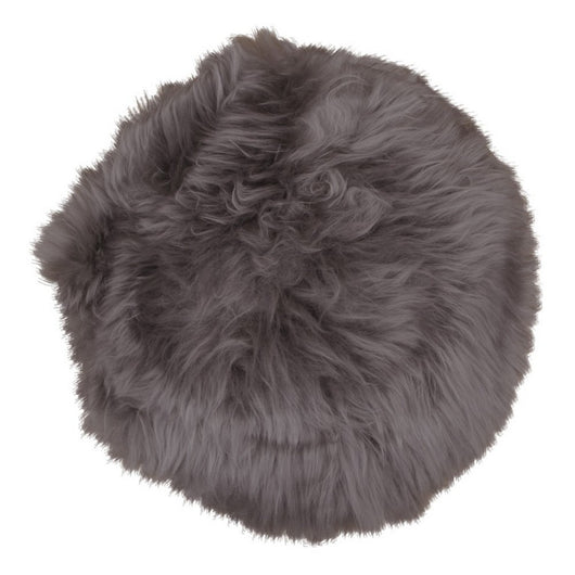 Pouf Lambskin 1, Marrone, Vera Pelle di Agnello, 35x35x5 cm, Seven Design