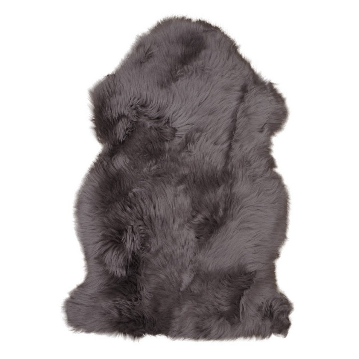 Tappeto Asimmetrico Lambskin 3, Marrone, Vera Pelle di Agnello, 85x50x5 cm, Seven Design