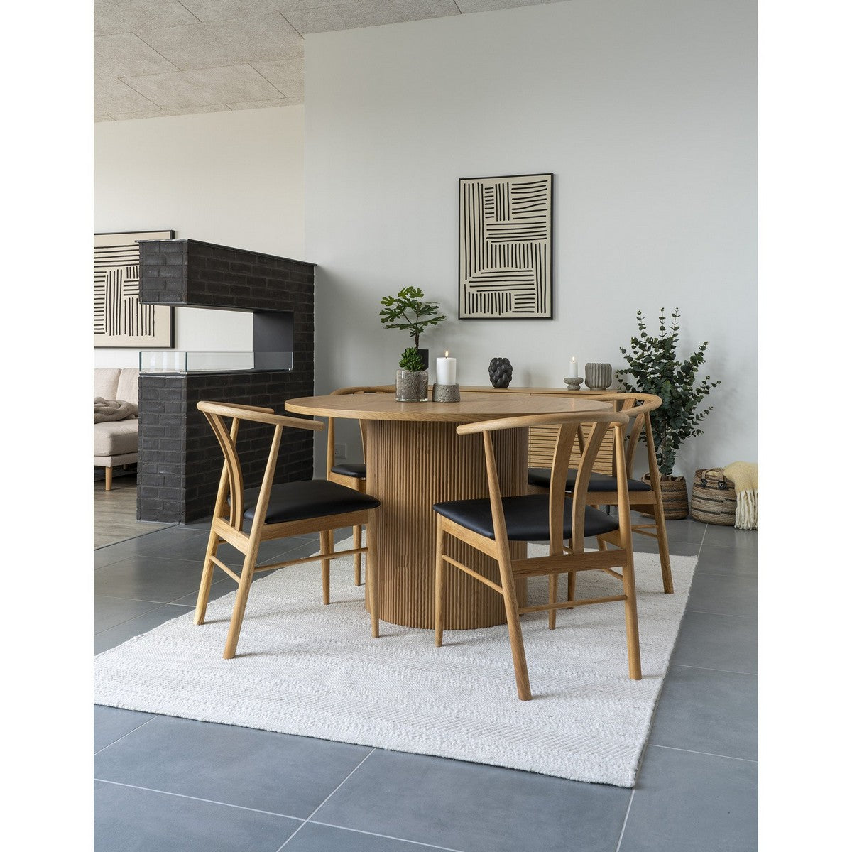 Stampa su Tela con Cornice Lipari, Nero, Cotone, 4x60x90 cm, Seven Design