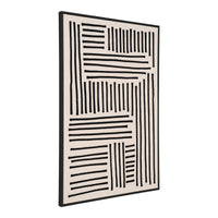 Stampa su Tela con Cornice Lipari, Nero, Cotone, 4x60x90 cm, Seven Design