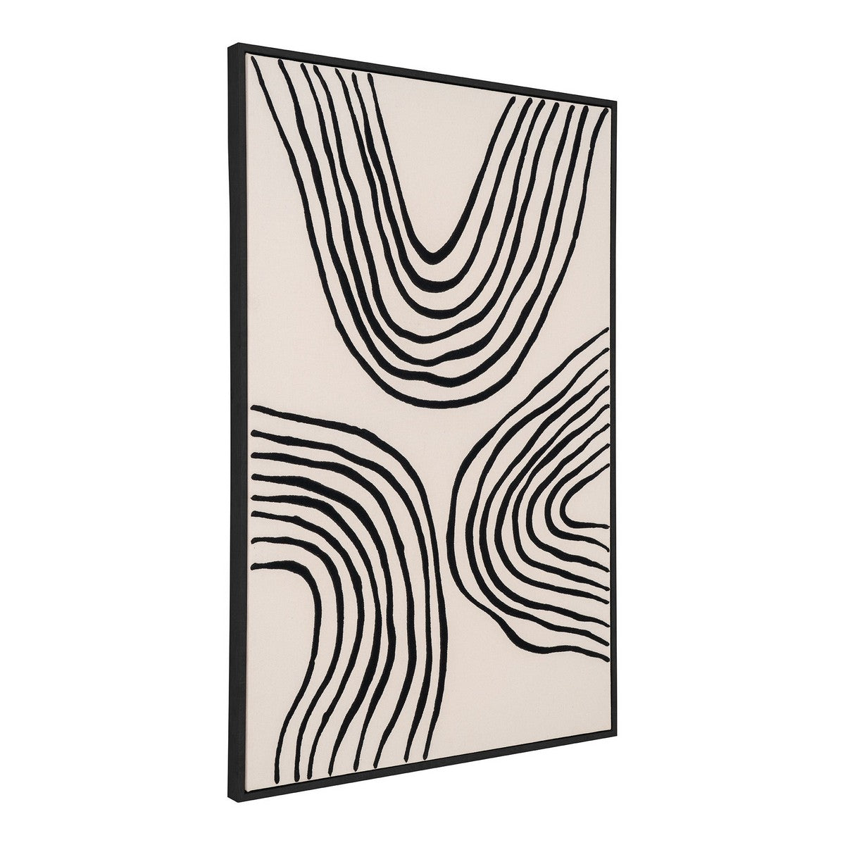 Stampa su Tela con Cornice Lipari1, Nero, Cotone, 4x60x90 cm, Seven Design