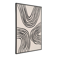 Stampa su Tela con Cornice Lipari1, Nero, Cotone, 4x60x90 cm, Seven Design