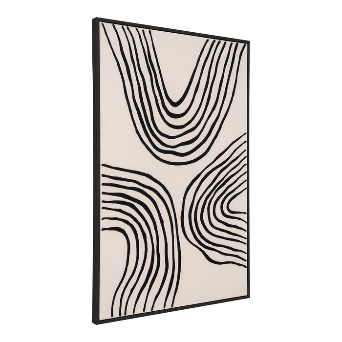 Stampa su Tela con Cornice Lipari1, Nero, Cotone, 4x60x90 cm, Seven Design