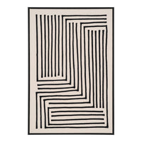 Stampa su Tela con Cornice Lipari, Nero, Cotone, 3x60x90 cm, Seven Design