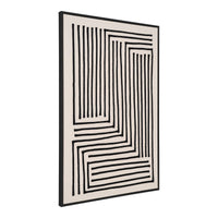 Stampa su Tela con Cornice Lipari, Nero, Cotone, 3x60x90 cm, Seven Design