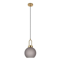 Lampada a Sospensione Luton 1, Ottone, Vetro, 20x20x33 cm, Seven Design