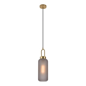 Lampada a Sospensione Luton, Ottone, Vetro, 13x13x46 cm, Seven Design