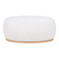 Pouf Manhattan, Bianco, Poliestere, 88,5x54,5x36 cm, Seven Design