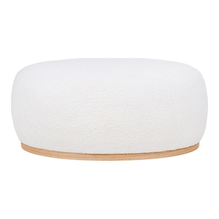 Pouf Manhattan, Bianco, Poliestere, 88,5x54,5x36 cm, Seven Design