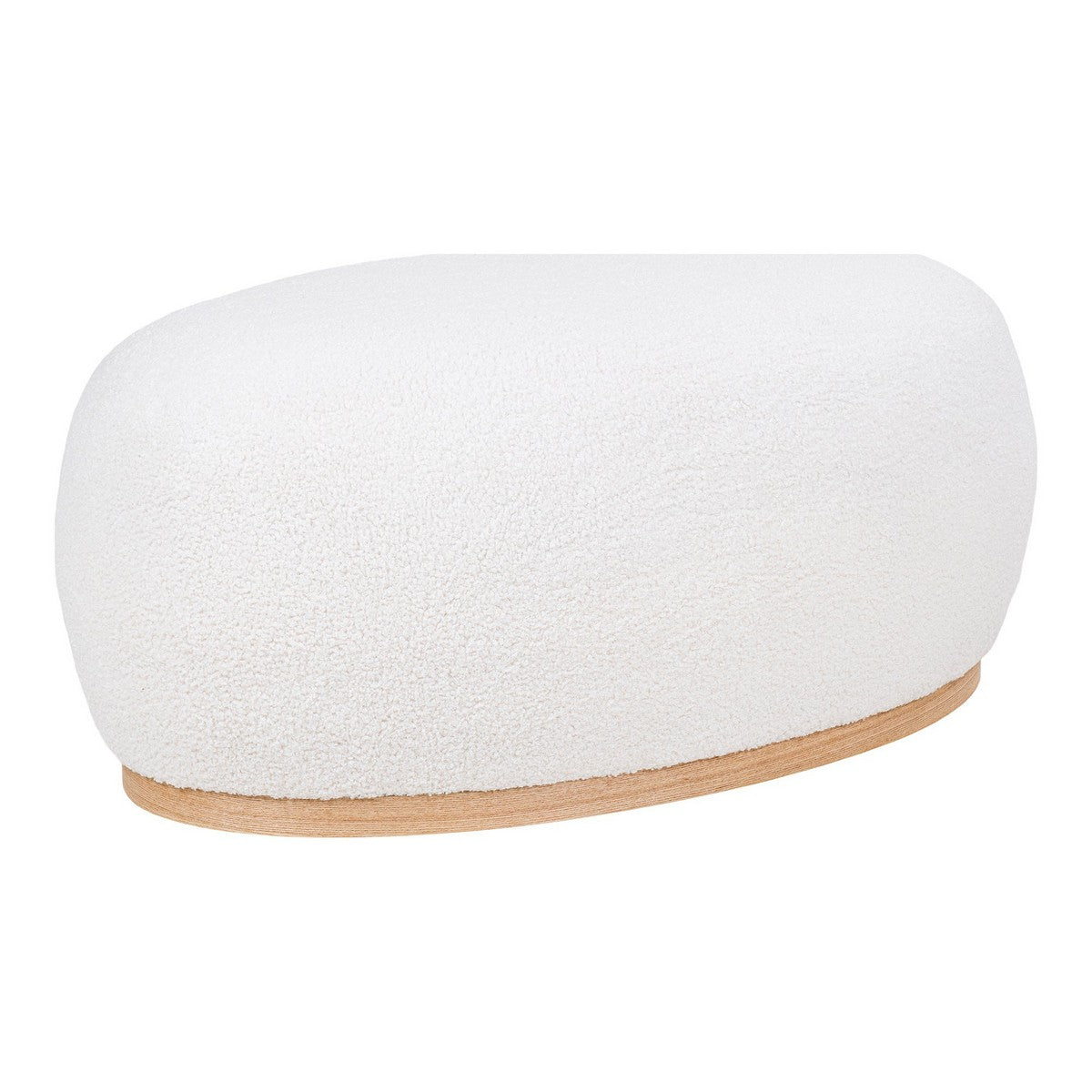 Pouf Manhattan, Bianco, Poliestere, 88,5x54,5x36 cm, Seven Design