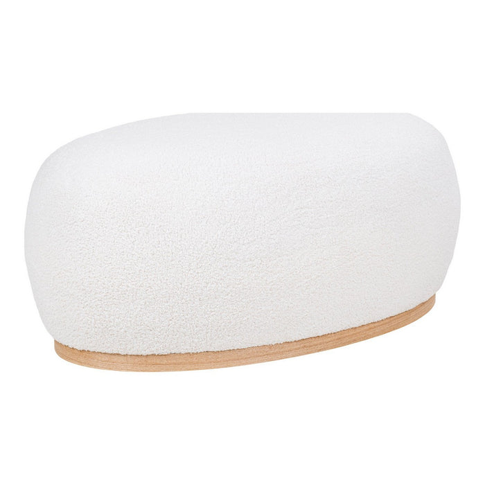 Pouf Manhattan, Bianco, Poliestere, 88,5x54,5x36 cm, Seven Design
