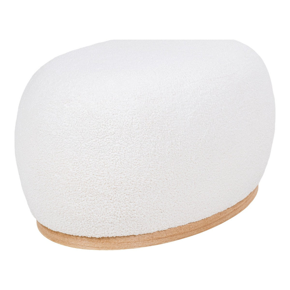 Pouf Manhattan, Bianco, Poliestere, 88,5x54,5x36 cm, Seven Design