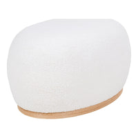 Pouf Manhattan, Bianco, Poliestere, 88,5x54,5x36 cm, Seven Design