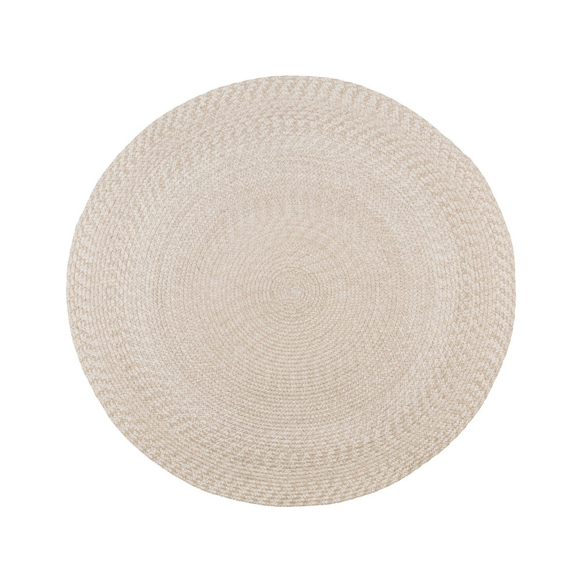 Tappeto Rotondo Menorca, Beige, Pet, 120x120x1 cm, Seven Design