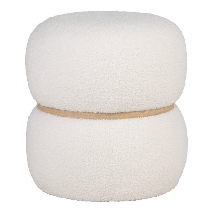 Pouf Milford, Bianco, Poliestere, 38x38x41 cm, Seven Design