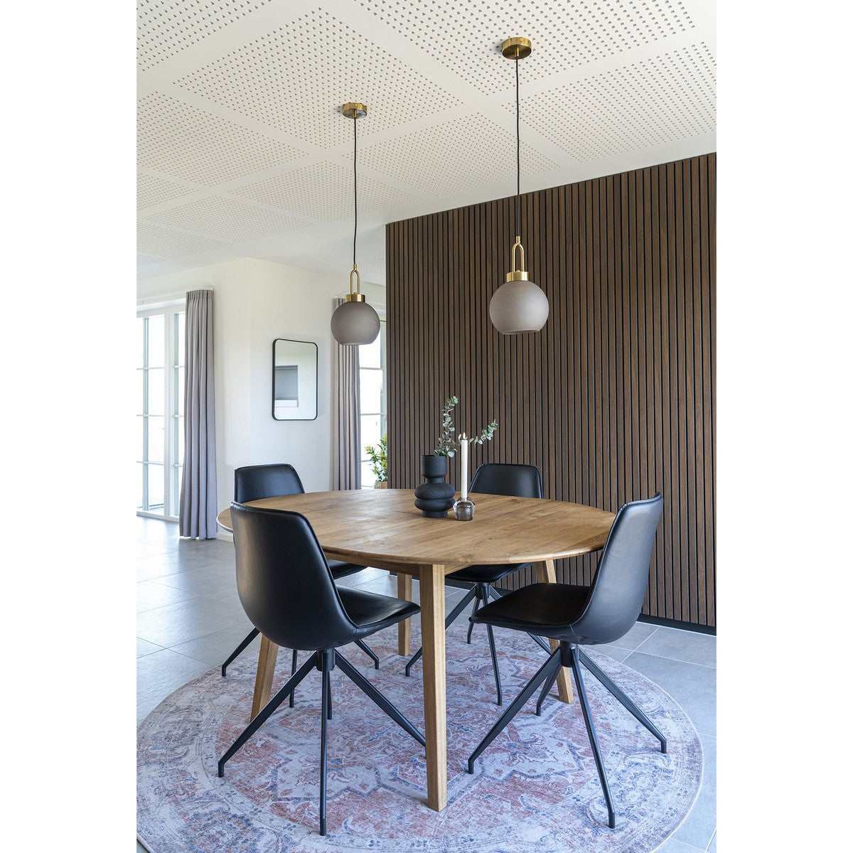 Set di 2 Sedie Monaco, Nero, Plastica, 54x48x86 cm, Seven Design