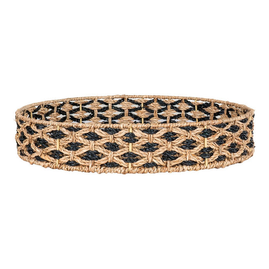 Vassoio Nerja, Marrone,  	Erba Marina, 38x38x7 cm, Seven Design