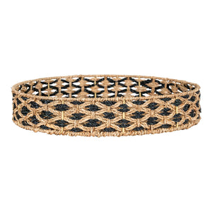 Vassoio Nerja, Marrone,  	Erba Marina, 38x38x7 cm, Seven Design