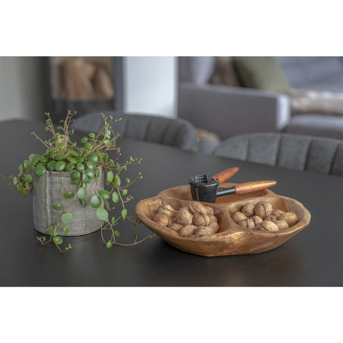 Vassoio Nola, Marrone, Legno, 30x30x5 cm, Seven Design