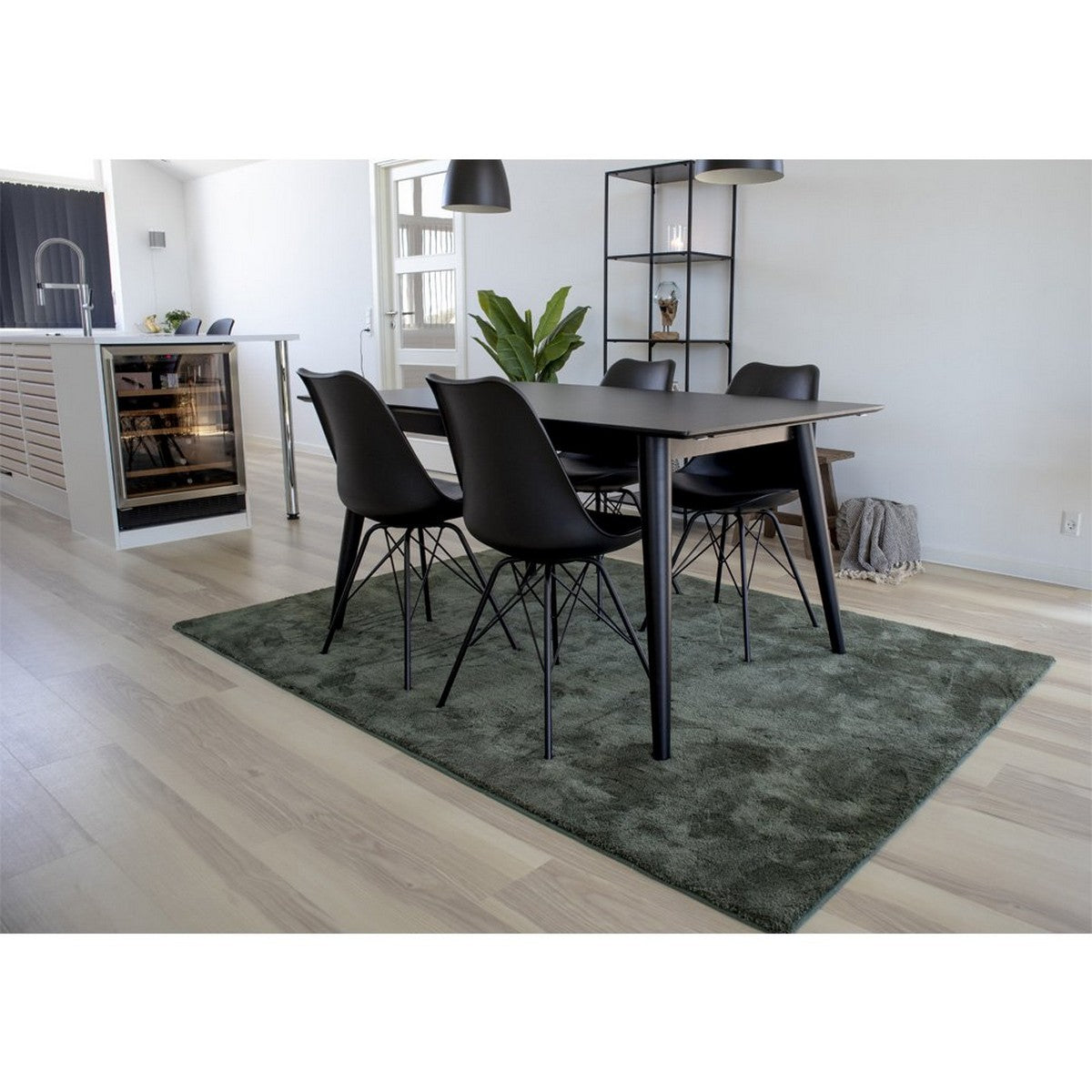 Set di 2 Sedie Oslo, Nero, Plastica, 55x48x86 cm, Seven Design