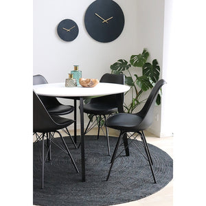 Set di 2 Sedie Oslo, Nero, Plastica, 55x48x86 cm, Seven Design