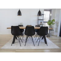 Set di 2 Sedie Oslo, Nero, Plastica, 55x48x86 cm, Seven Design