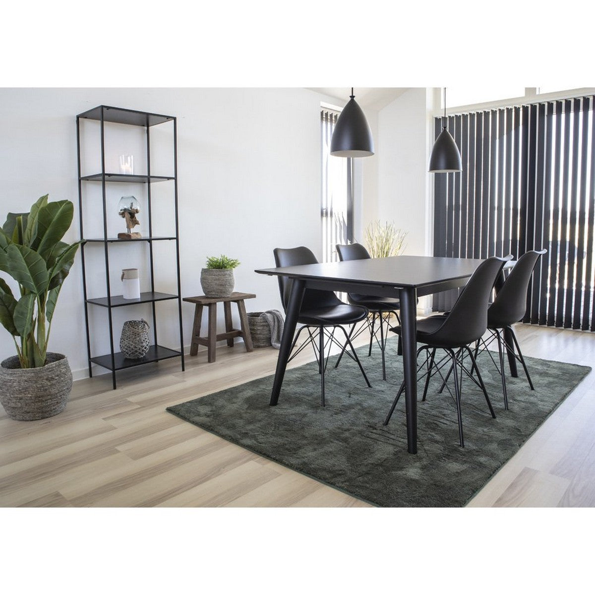 Set di 2 Sedie Oslo, Nero, Plastica, 55x48x86 cm, Seven Design