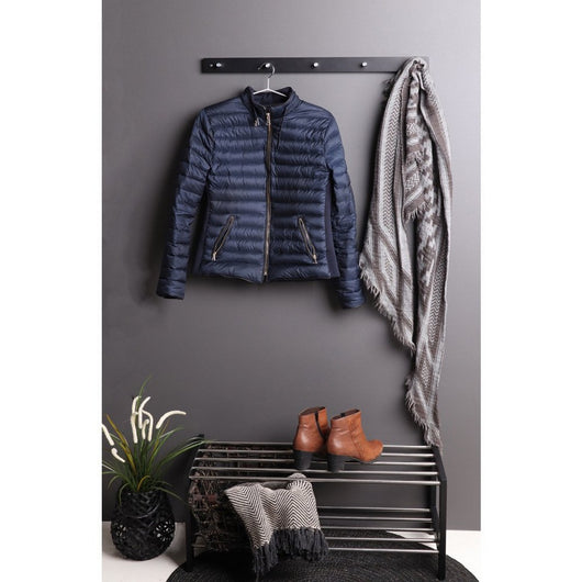 Appendiabiti da Parete Padova, Nero, Legno, 70x5x2 cm, Seven Design