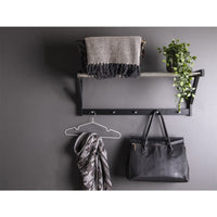 Appendiabiti da Parete Padova, Nero, Metallo, 78x32x34 cm, Seven Design