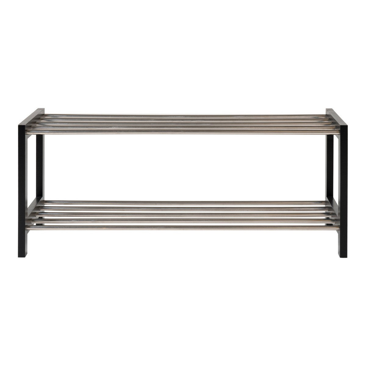 Scarpiera Padova, Nero, Legno, 78x34x32 cm, Seven Design