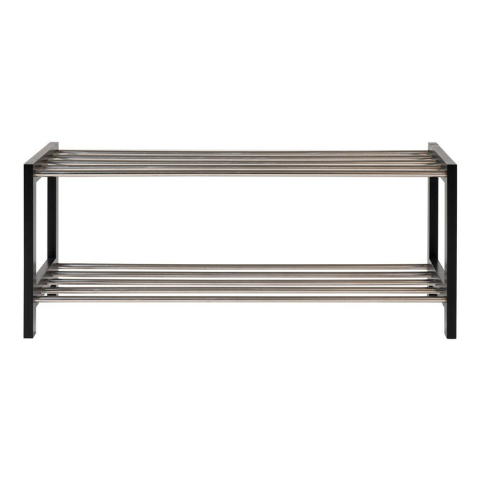 Scarpiera Padova, Nero, Legno, 78x34x32 cm, Seven Design