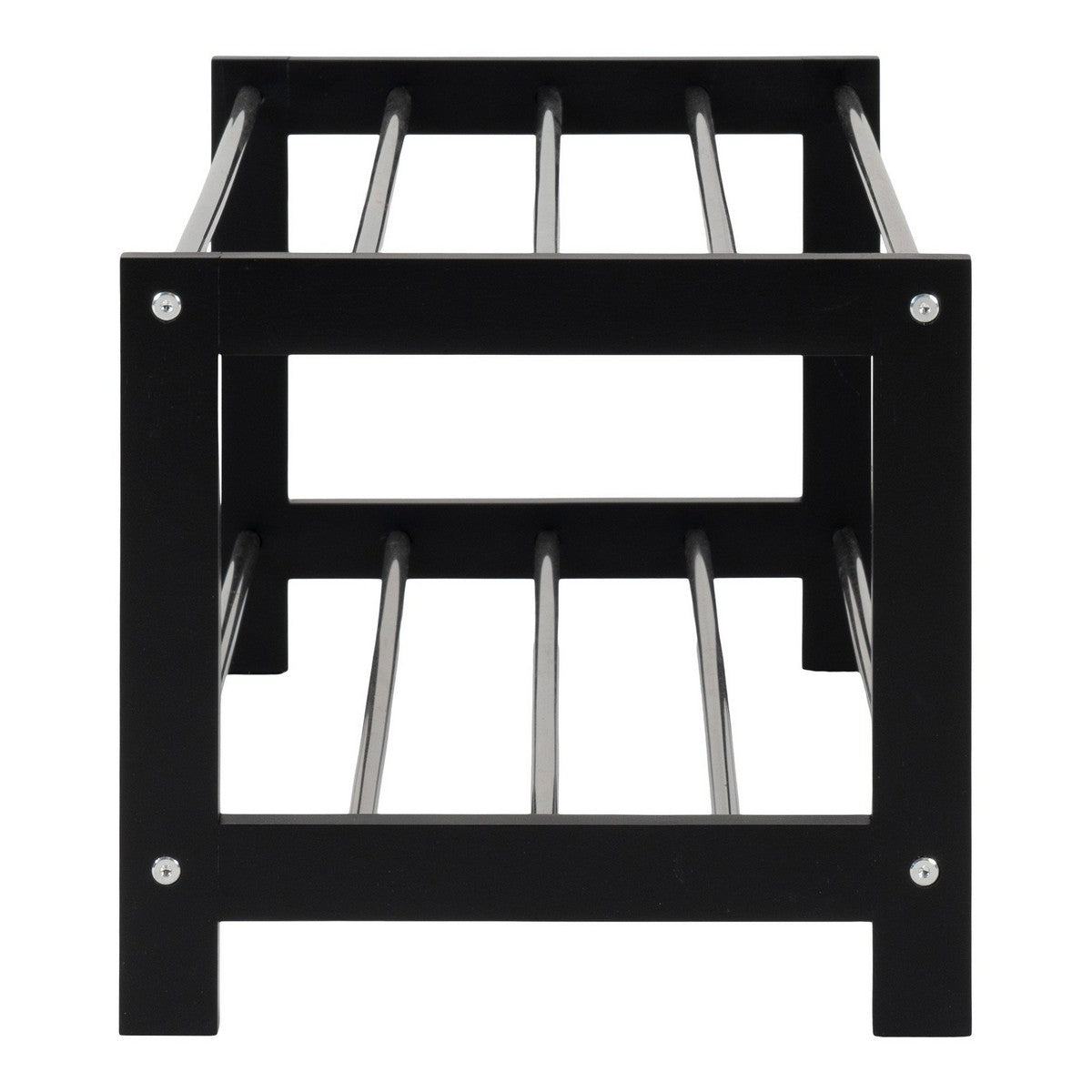 Scarpiera Padova, Nero, Legno, 78x34x32 cm, Seven Design