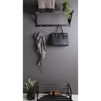 Scarpiera Padova, Nero, Legno, 78x34x32 cm, Seven Design