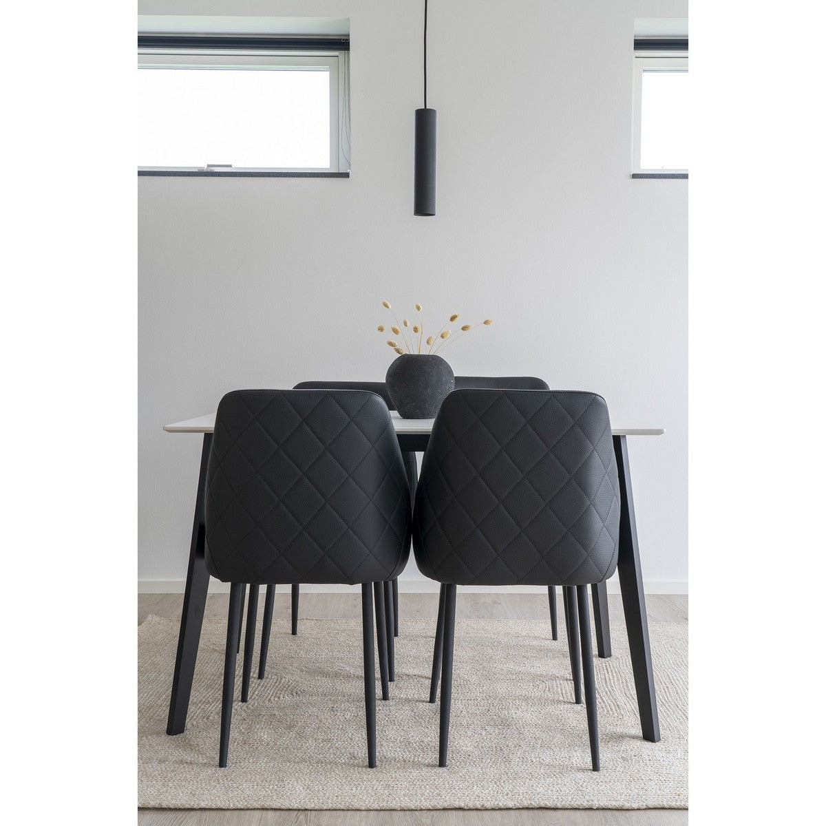 Lampada a Sospensione Parigi, Nero, Metallo, 6x6x28 cm, Seven Design