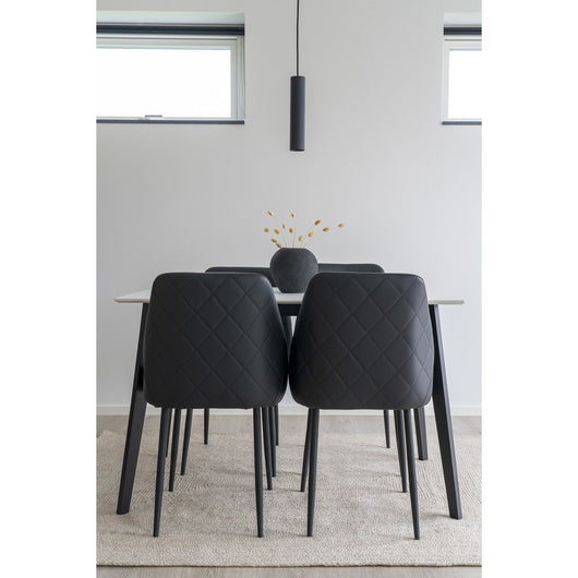 Lampada a Sospensione Parigi, Nero, Metallo, 6x6x28 cm, Seven Design