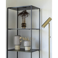 Lampada da Terra Parigi, Ottone, Metallo, 25x25x150 cm, Seven Design